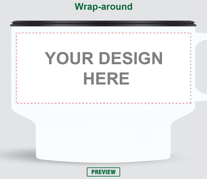Travel Mugs - Wrap-around print - Printable area: 190mm × 77mm