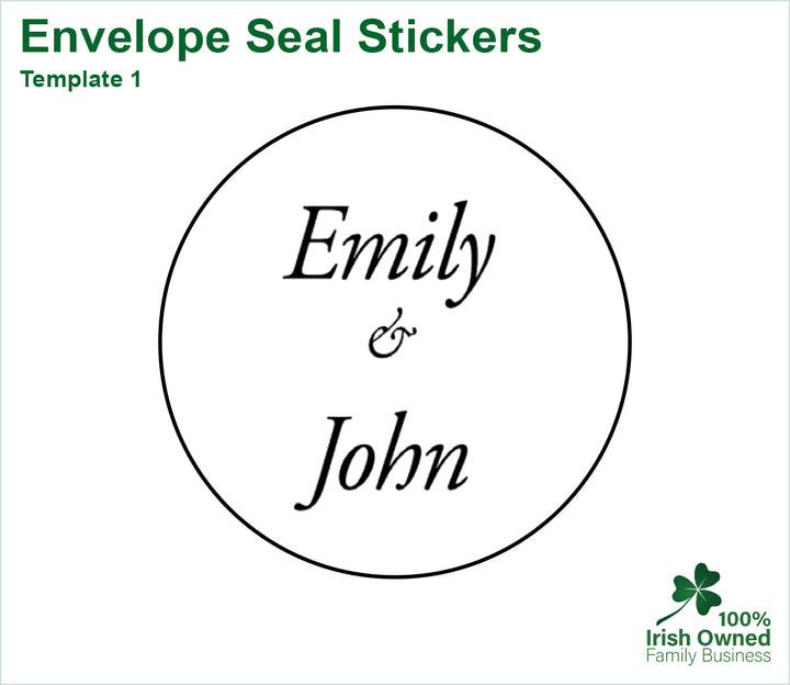 Envelope Seal Stickers - Template 1