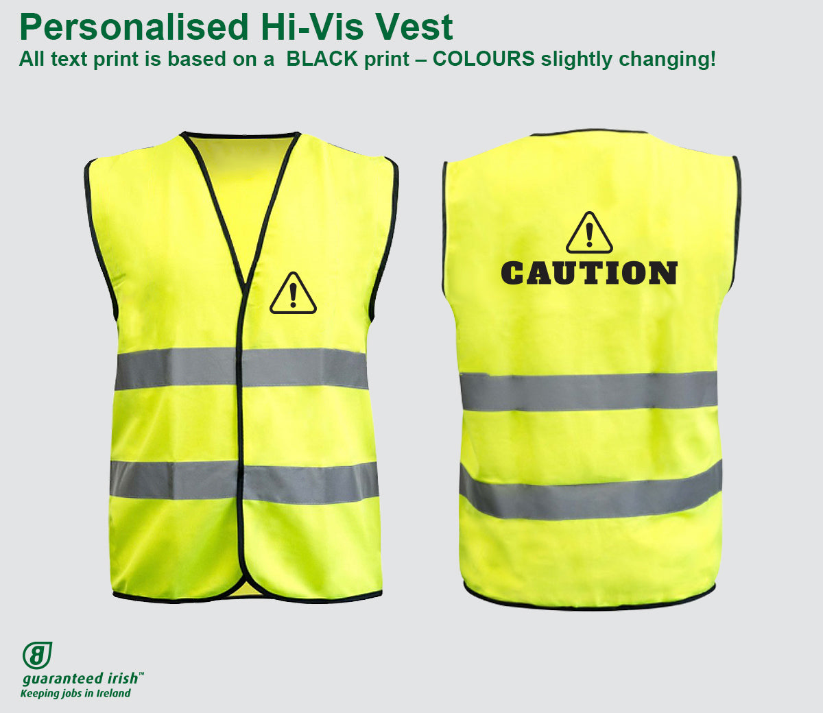 Personalised Hi-Vis Vests, Printing Dublin