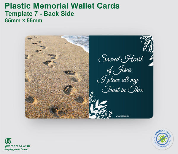 Plastic Memorial Wallet Cards - Template 7