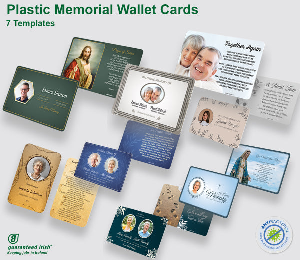 Plastic Memorial Wallet Cards - 7 Templates