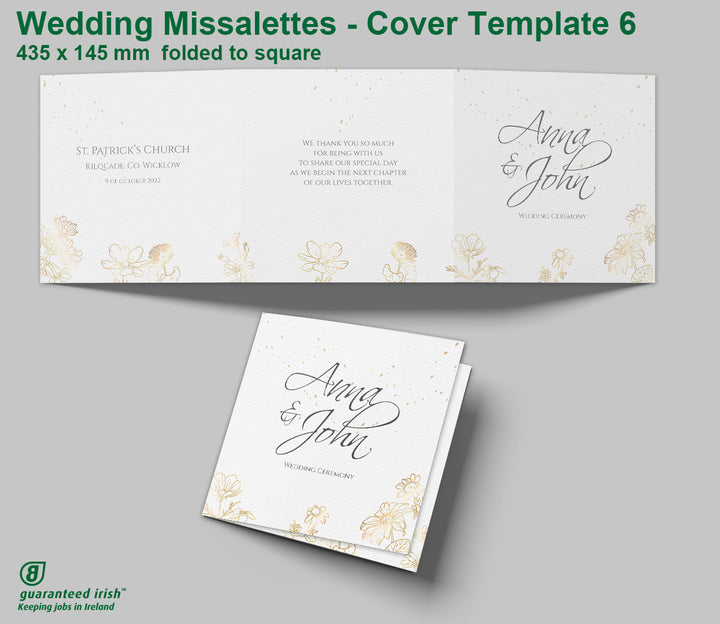 Wedding Missalettes - Cover Template 6