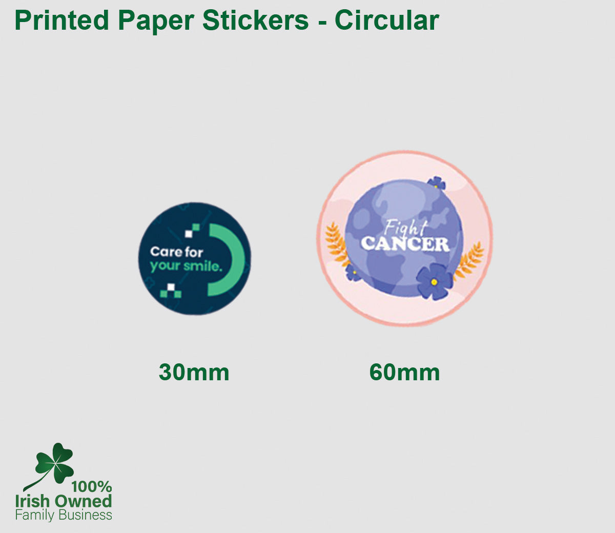 Printed Paper Stickers - Circular | Printing Dublin ☘️ Fastest ...