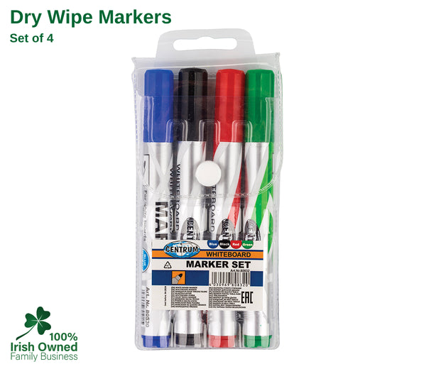 Dry Wipe Markers Set of 4