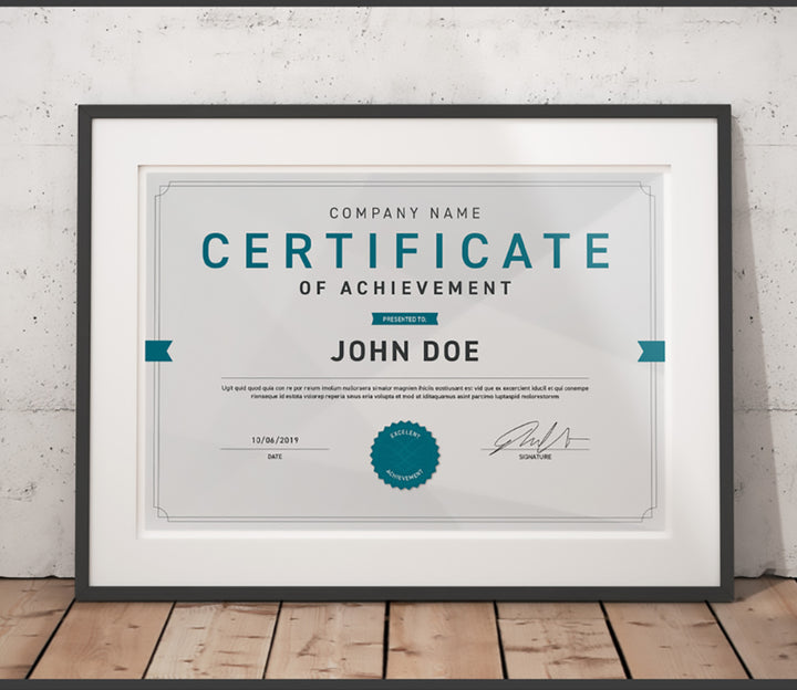 Certificates Printing - Framed landscape