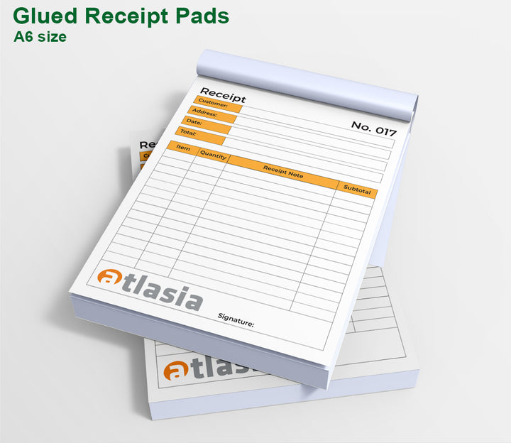 Glued Receipt Pads