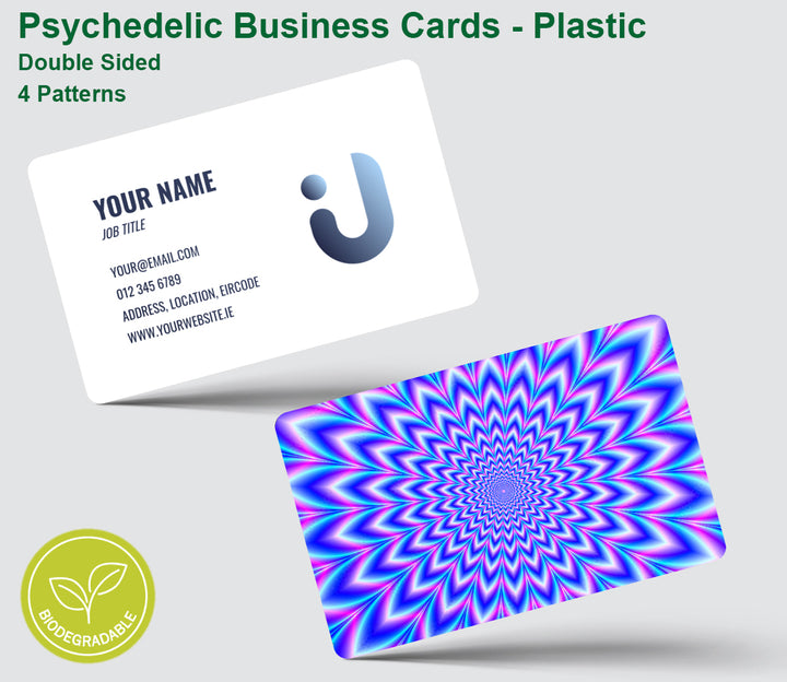 Psychedelic Business Cards - Plastic (biodegradable)