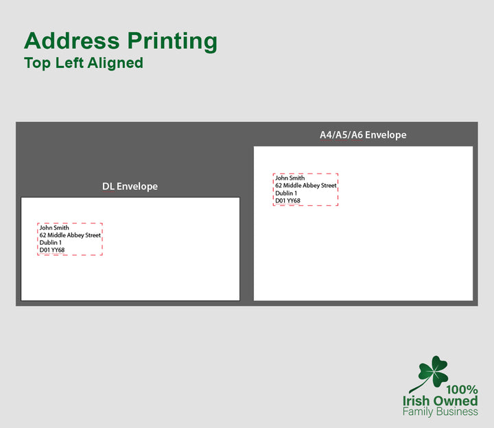 Address Printing Alignment - Top Left