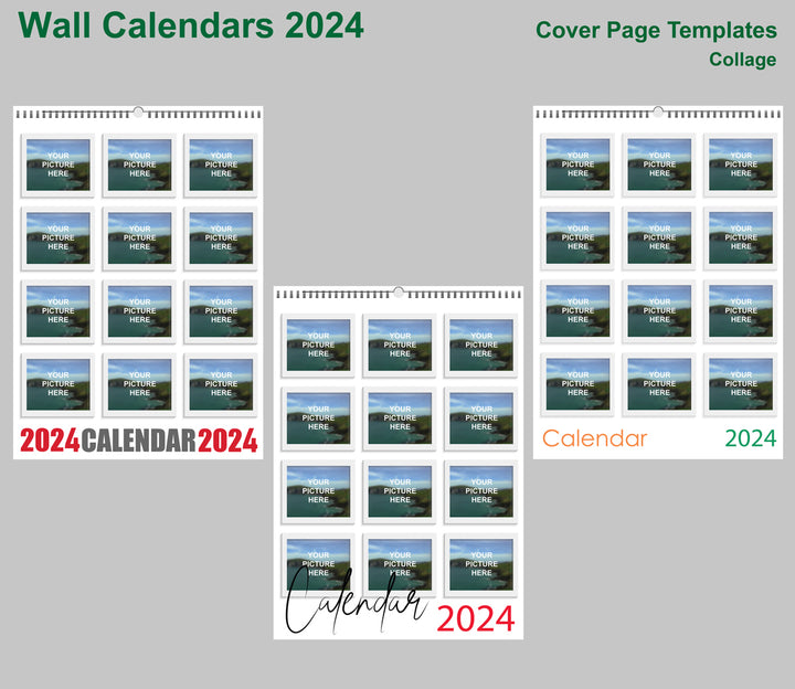 Front Cover - Collage - 2024 Calendar Templates