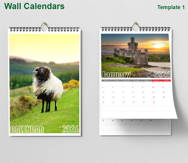 Wall Calendar 2026 Template 1