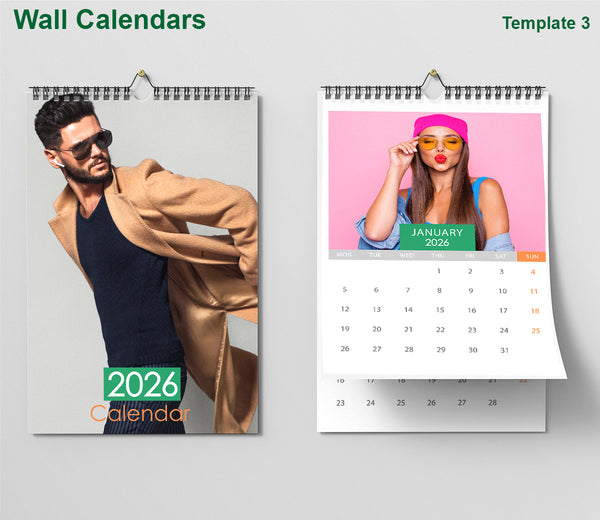Wall Calendar 2026 Template 3