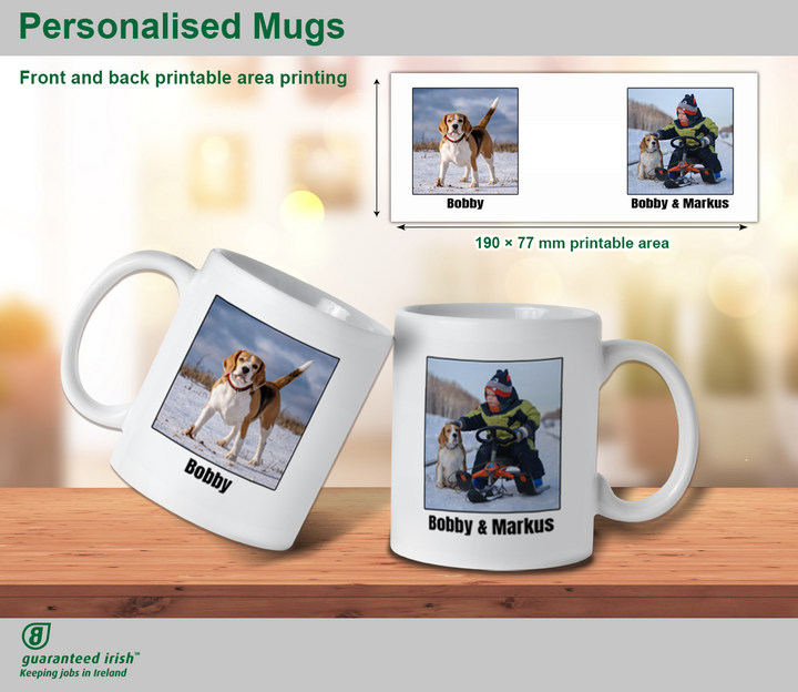 Personalised Mugs - Wrap-around printable area
