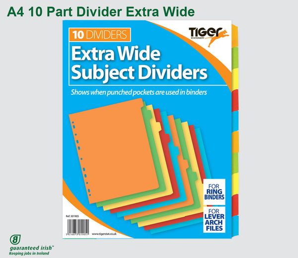 A4 10 Part Divider Extra Wide