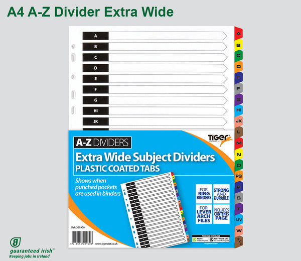 A4 A-Z Divider Extra Wide