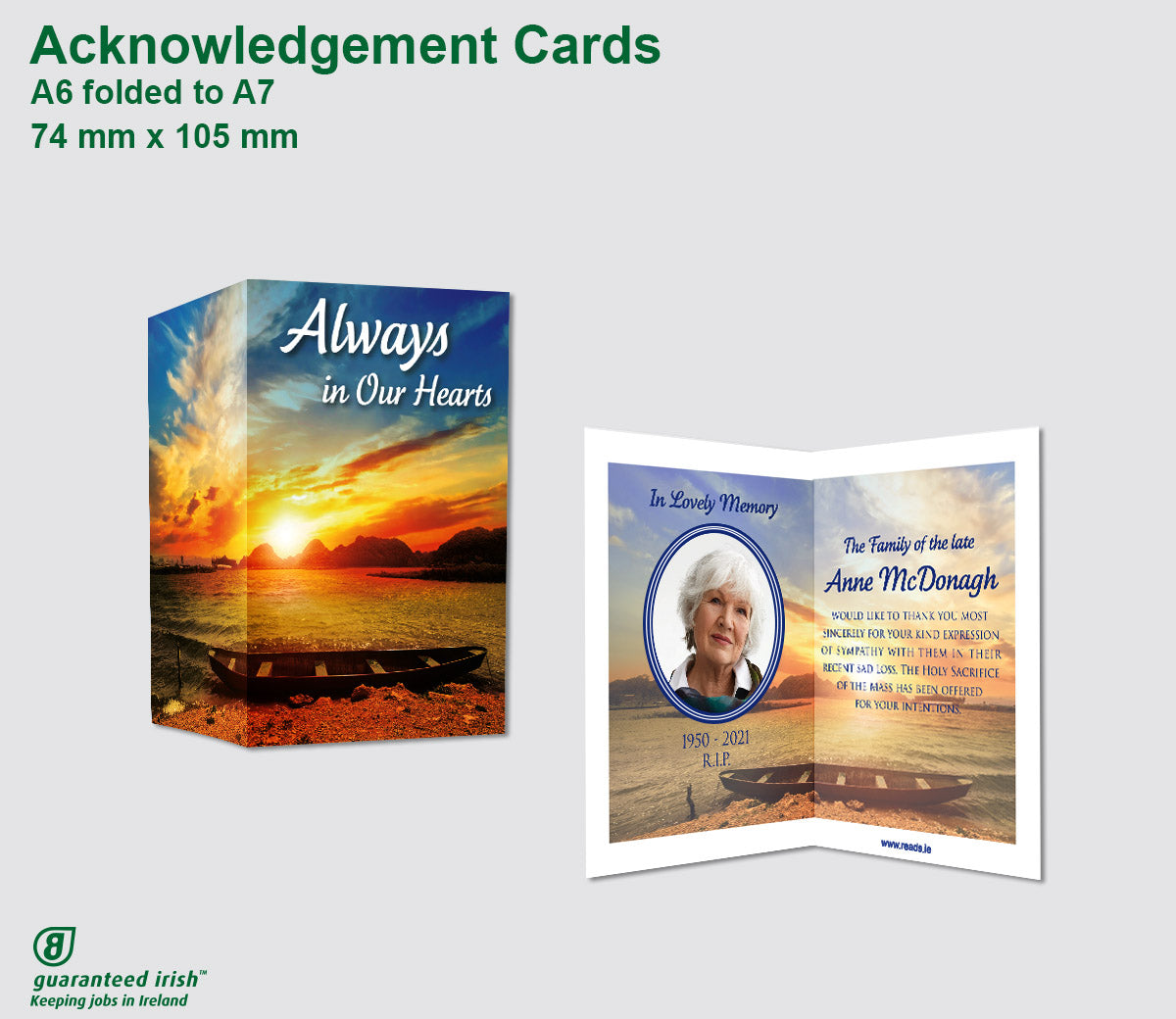 Acknowledgement Cards - Folded