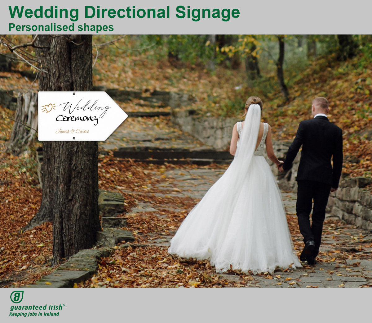 Wedding Directional & Infographic Signage - Personalised shapes