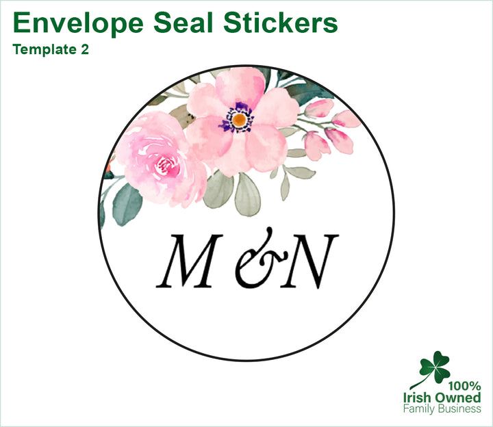 Printable Round Envelope Seal Template Sent With Love -  Sweden