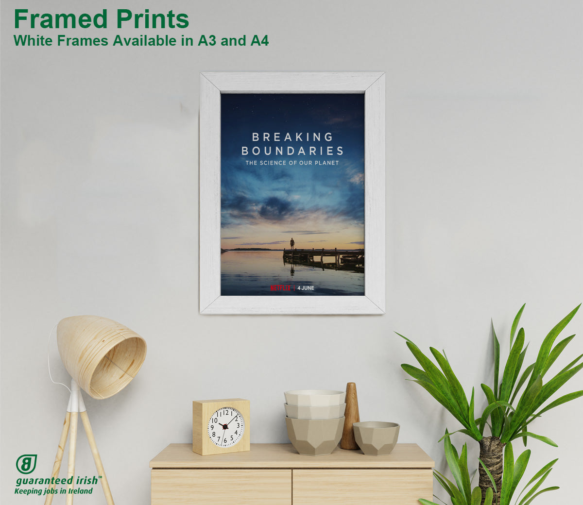 Framed Prints - White Frames Available in A4 and A3