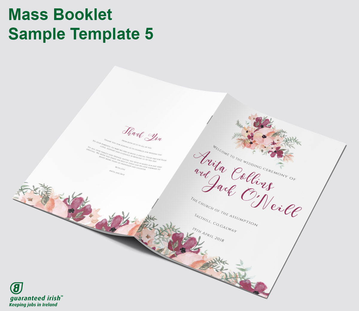Wedding Mass Booklets - Sample 5