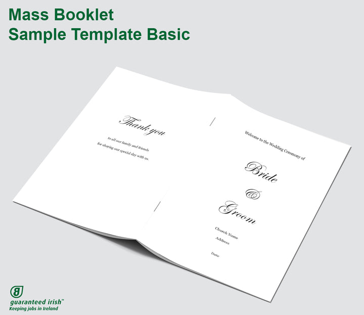 Wedding Mass Booklets - Sample Basic