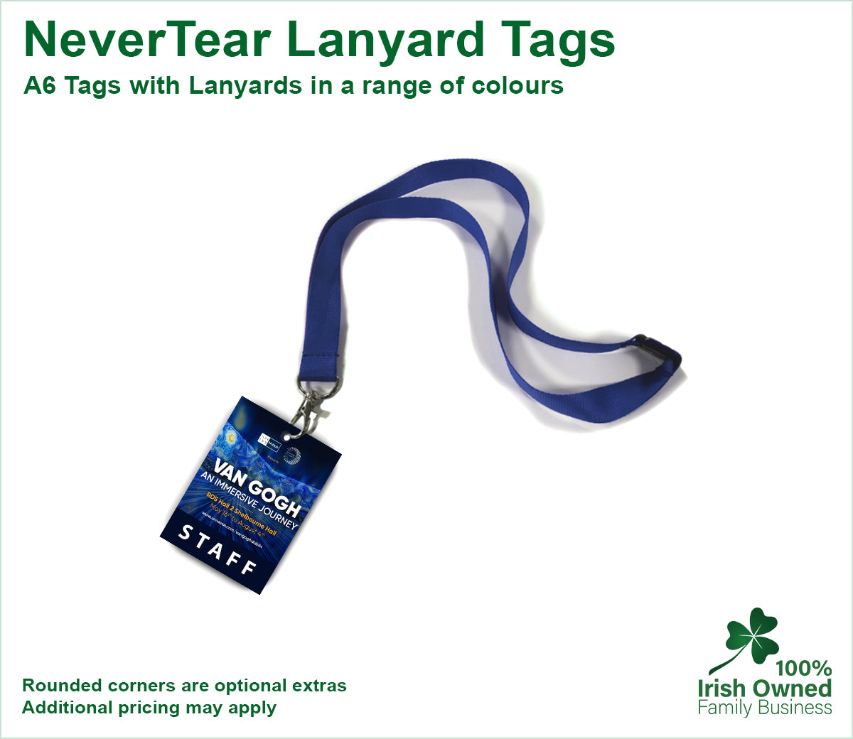NeverTear Lanyard Tags Printing Dublin Nationwide Delivery Reads.ie