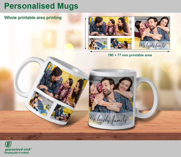 Personalised Mugs - Wrap-around printable area
