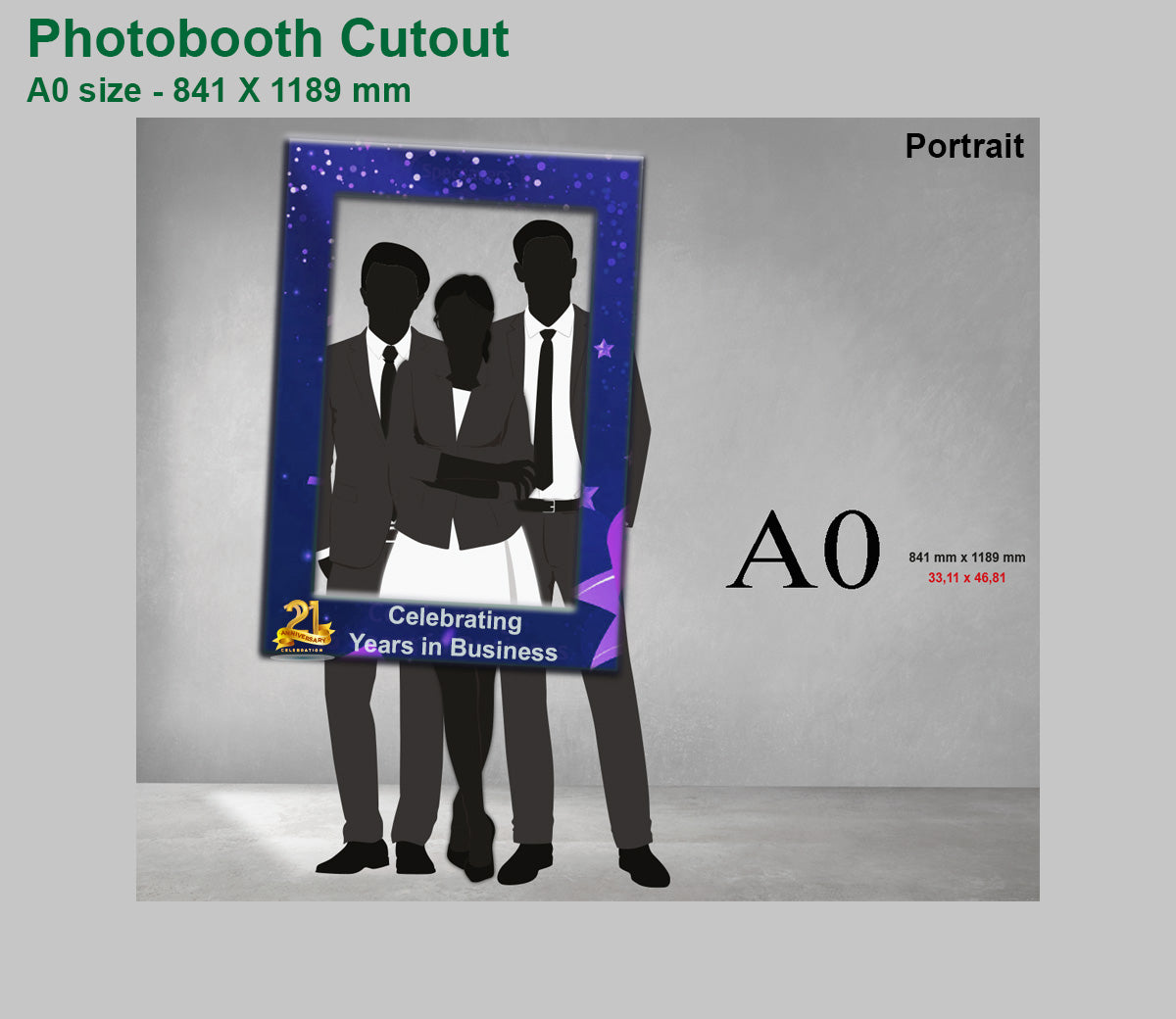 Photobooth Cutout - A0 - Portrait