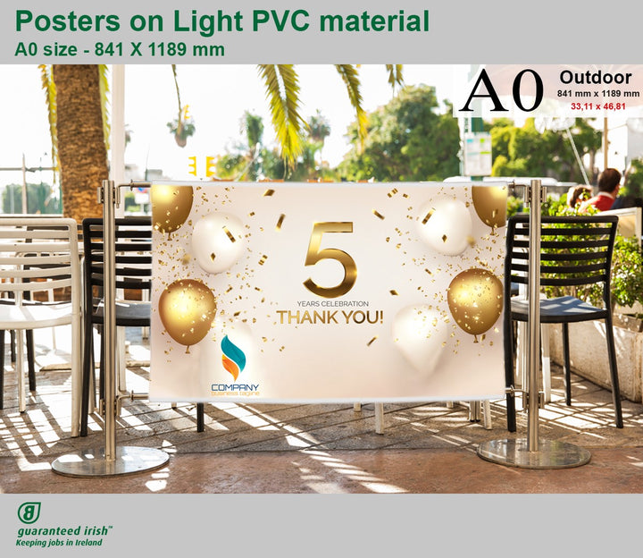 Posters on Light PVC Material - Outdoor A0
