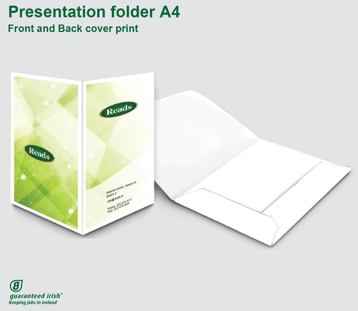 Presentation folder A4 - Front and Back cover print