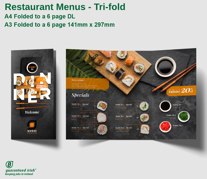 Restaurant Menus - Tri-fold