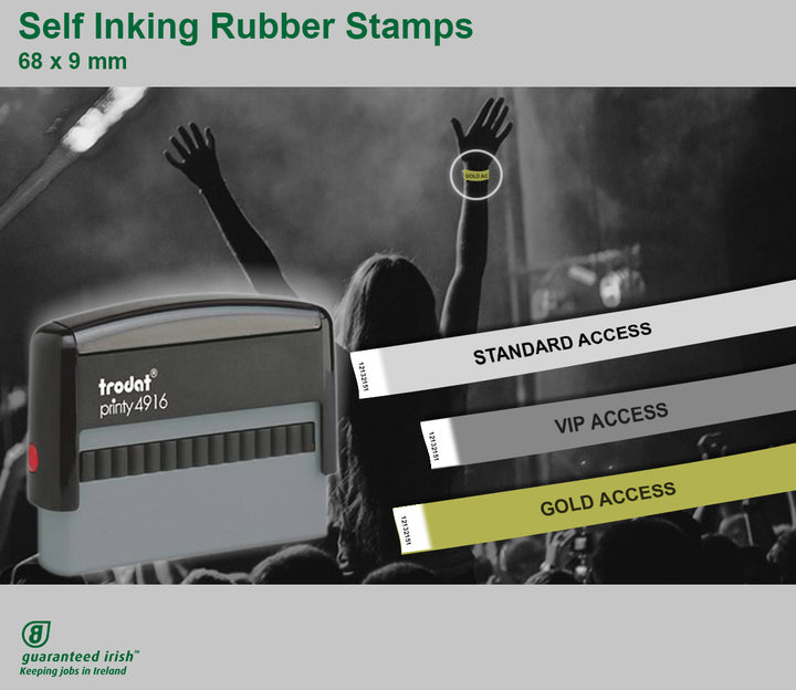 Self Inking Rubber Stamps 68×9 mm