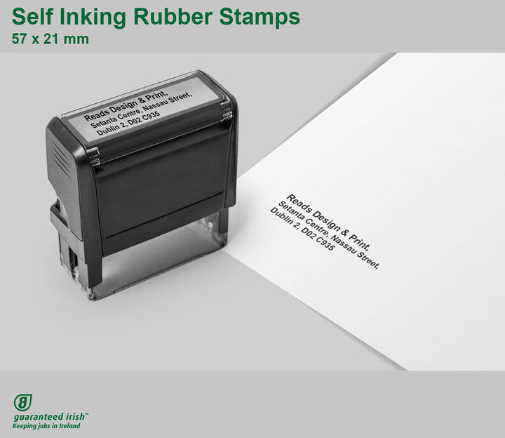 Self Inking Rubber Stamps 57×21 mm