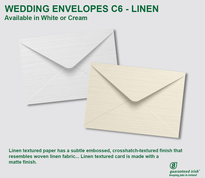 Wedding Envelopes C6 - Linen