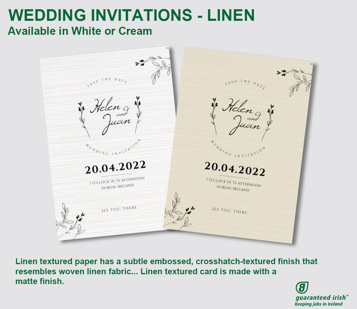Wedding Invitations - Linen
