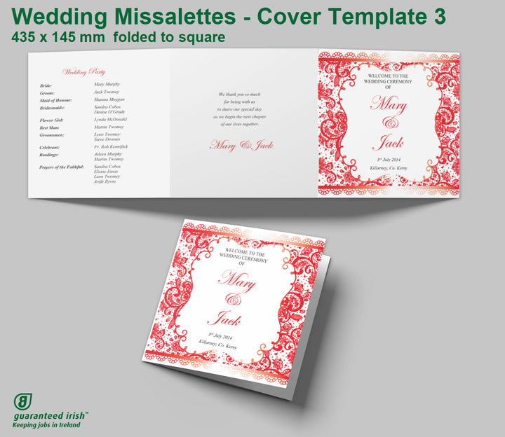 Wedding Missalettes - Cover Template 3