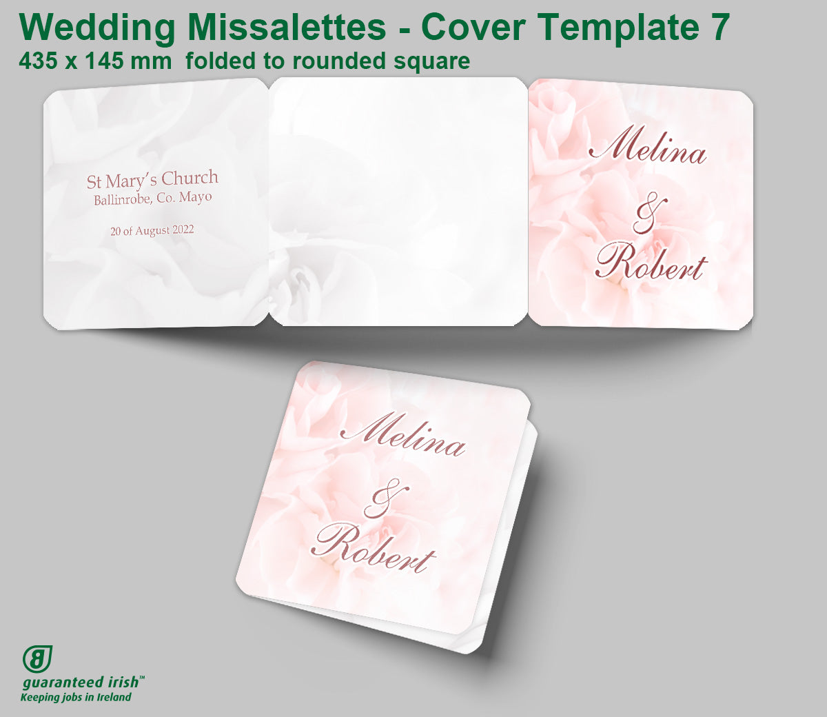 Wedding Missalettes - Cover Template 7 - rounded