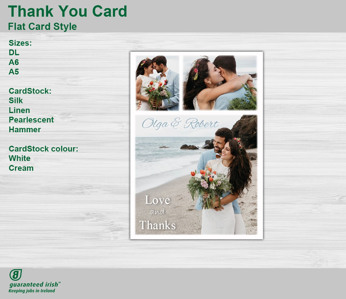 Wedding Thank You Cards - Flat